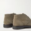 Andrew Split-Toe Shearling-Lined Suede Chukka Boots - BK