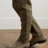 Andrew Split-Toe Shearling-Lined Suede Chukka Boots - E1