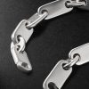 Monolinka Burnished Sterling Silver Chain Bracelet - BK