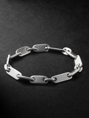 Monolinka Burnished Sterling Silver Chain Bracelet Monolinka Burnished Sterling Silver Chain Bracelet