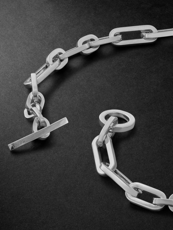 Trio Link Sterling Silver Necklace - BK Trio Link Sterling Silver Necklace - BK