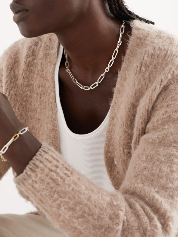 Trio Link Sterling Silver Necklace - FR Trio Link Sterling Silver Necklace - FR