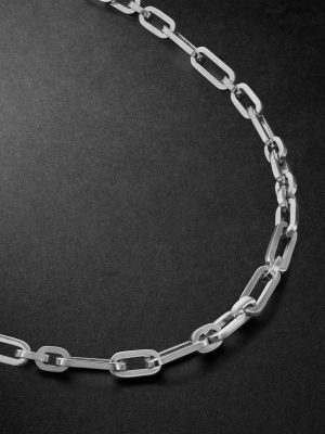 Trio Link Sterling Silver Necklace