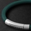 Classic Racing Rubber and Silver-Tone Bracelet - CU Classic Racing Rubber and Silver-Tone Bracelet - CU