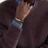 Classic Racing Rubber and Silver-Tone Bracelet - FR Classic Racing Rubber and Silver-Tone Bracelet - FR