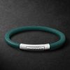 Classic Racing Rubber and Silver-Tone Bracelet Classic Racing Rubber and Silver-Tone Bracelet