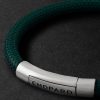 Classic Racing Rubber and Silver-Tone Bracelet - CU Classic Racing Rubber and Silver-Tone Bracelet - CU