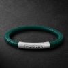 Classic Racing Rubber and Silver-Tone Bracelet Classic Racing Rubber and Silver-Tone Bracelet