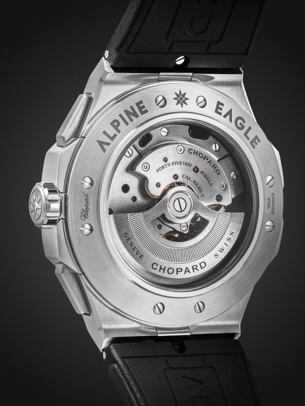 Alpine Eagle XL Chrono Automatic 44mm Lucent Steel and Rubber Watch, Ref. No. 298609-3004 - BK