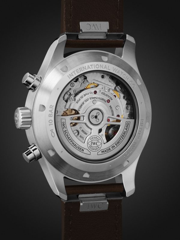 Pilot's Automatic Chronograph 43mm Stainless Steel and Leather Watch, Ref. No. IW378005 - BK