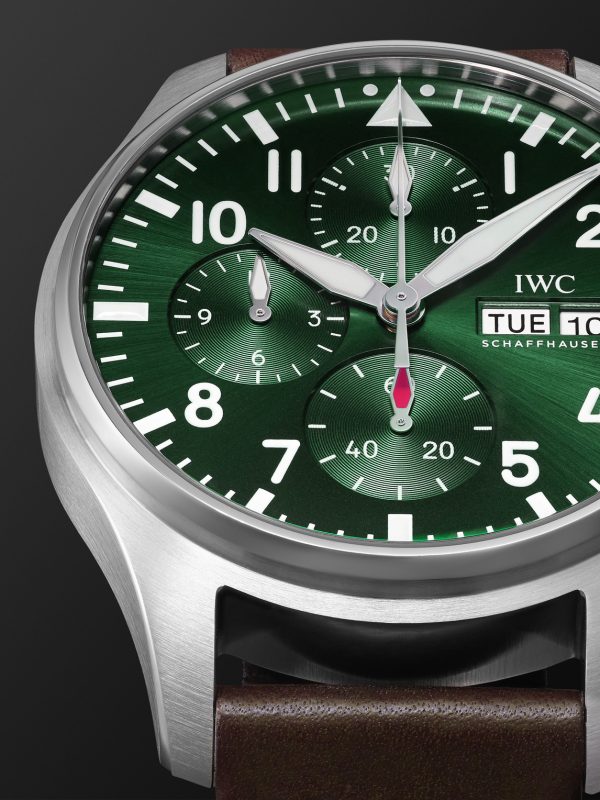 Pilot's Automatic Chronograph 43mm Stainless Steel and Leather Watch, Ref. No. IW378005 - CU