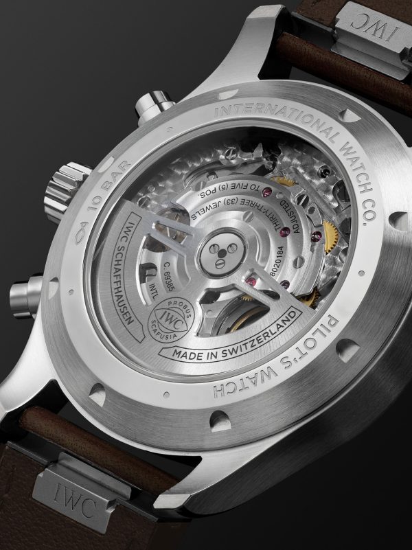 Pilot's Automatic Chronograph 43mm Stainless Steel and Leather Watch, Ref. No. IW378005 - E1