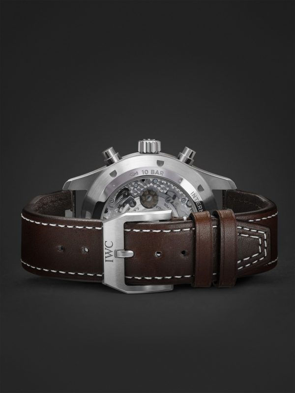 Pilot's Automatic Chronograph 43mm Stainless Steel and Leather Watch, Ref. No. IW378005 - E2