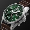 Pilot's Automatic Chronograph 43mm Stainless Steel and Leather Watch, Ref. No. IW378005 - FR