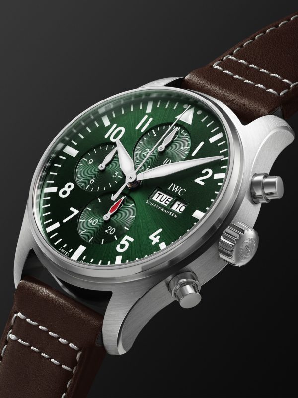 Pilot's Automatic Chronograph 43mm Stainless Steel and Leather Watch, Ref. No. IW378005 - FR