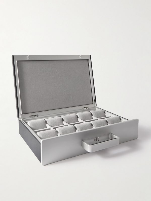 Mackenzie Full-Grain Leather Ten-Piece Travel Watch Case - FR Mackenzie Full-Grain Leather Ten-Piece Travel Watch Case - FR