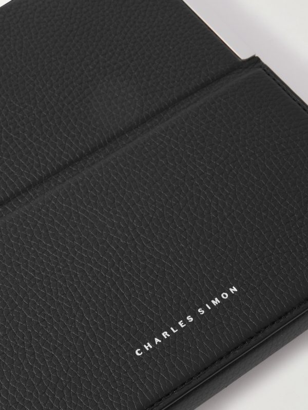 Logo-Print Full-Grain Leather and Silver-Tone Travel Wallet - CU