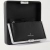 Logo-Print Full-Grain Leather and Silver-Tone Travel Wallet - E1