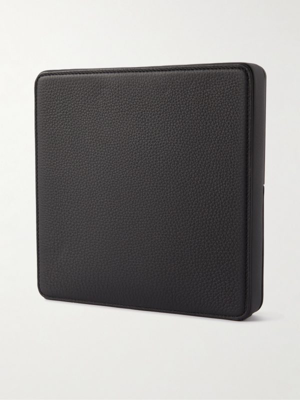 Logo-Print Full-Grain Leather Travel Wallet - BK Logo-Print Full-Grain Leather Travel Wallet - BK