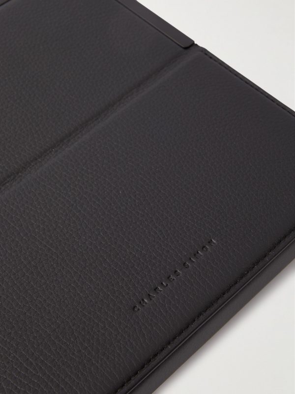 Logo-Print Full-Grain Leather Travel Wallet - CU Logo-Print Full-Grain Leather Travel Wallet - CU