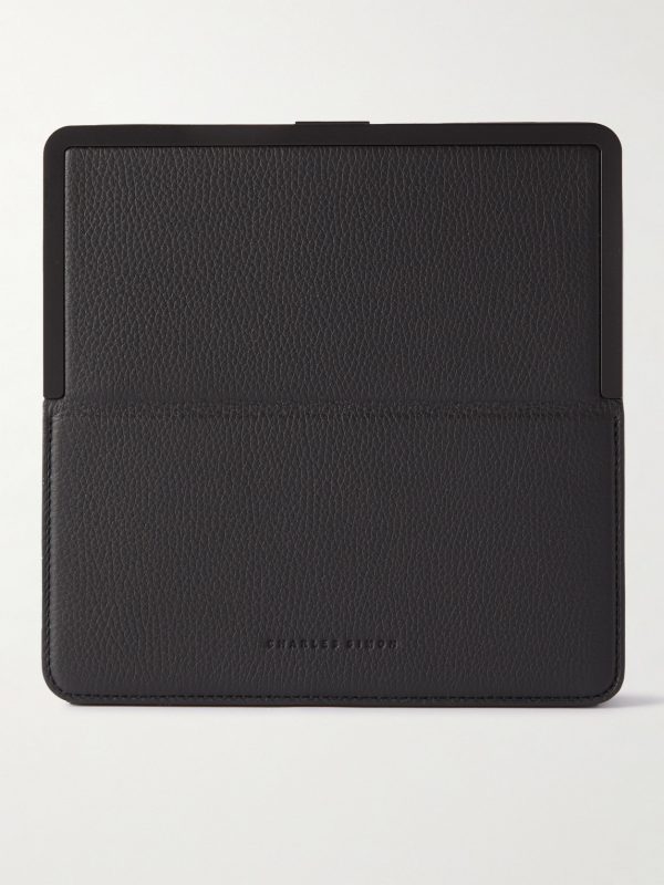 Logo-Print Full-Grain Leather Travel Wallet Logo-Print Full-Grain Leather Travel Wallet