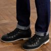 Laax Walk Baby Cashmere-Trimmed Textured-Leather Hiking Boots - E1 Laax Walk Baby Cashmere-Trimmed Textured-Leather Hiking Boots - E1