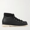 Laax Walk Baby Cashmere-Trimmed Textured-Leather Hiking Boots Laax Walk Baby Cashmere-Trimmed Textured-Leather Hiking Boots