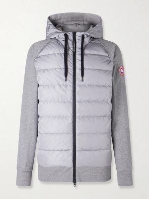 HyBridge Huron Quilted Shell and Cotton-Jersey Down Jacket HyBridge Huron Quilted Shell and Cotton-Jersey Down Jacket