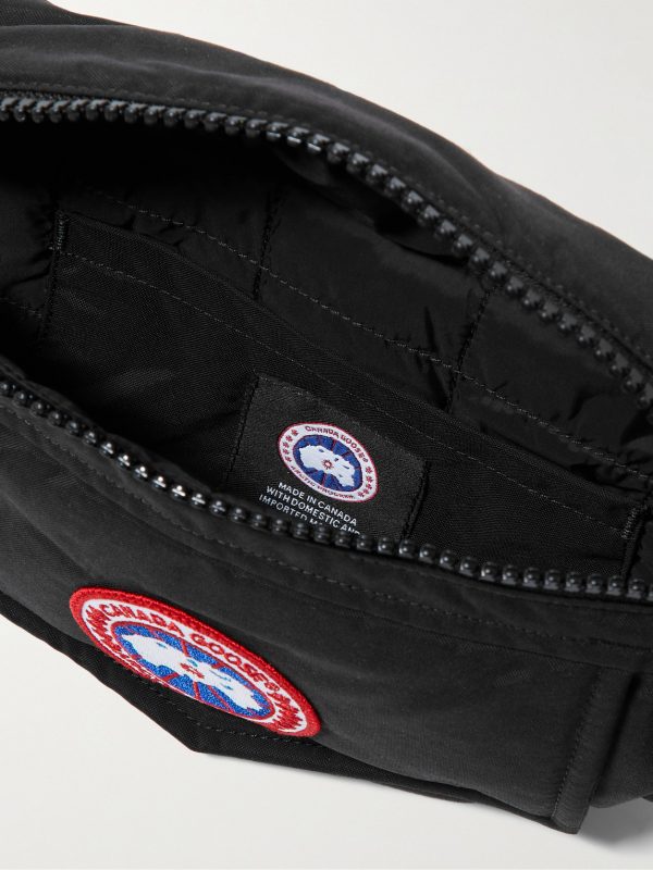 Logo-Appliquéd Webbing-Trimmed Shell Belt Bag - E1