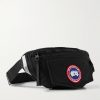 Logo-Appliquéd Webbing-Trimmed Shell Belt Bag