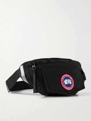 Logo-Appliquéd Webbing-Trimmed Shell Belt Bag Logo-Appliquéd Webbing-Trimmed Shell Belt Bag