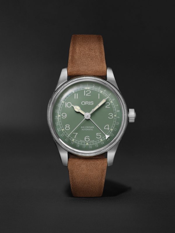 Big Crown Pointer Date Automatic 36mm Stainless Steel and Leather Watch, Ref. No. 01 754 7749 4067-07 5 17 68
