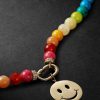 Gold Diamond Beaded Pendant Necklace - CU