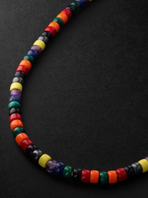 Formentera Forte Beads Gold Multi-Stone Necklace - E1 Formentera Forte Beads Gold Multi-Stone Necklace - E1
