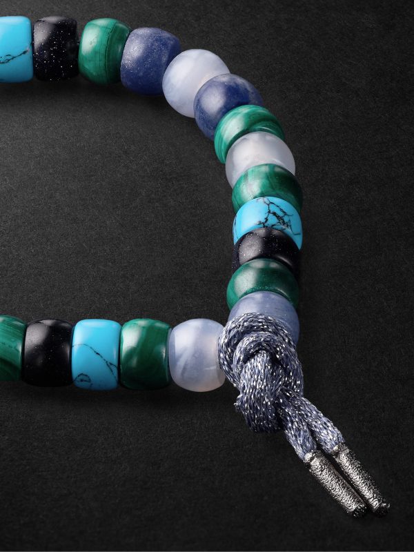 Portofino Forte Beads White Gold Multi-Stone Bracelet - BK Portofino Forte Beads White Gold Multi-Stone Bracelet - BK