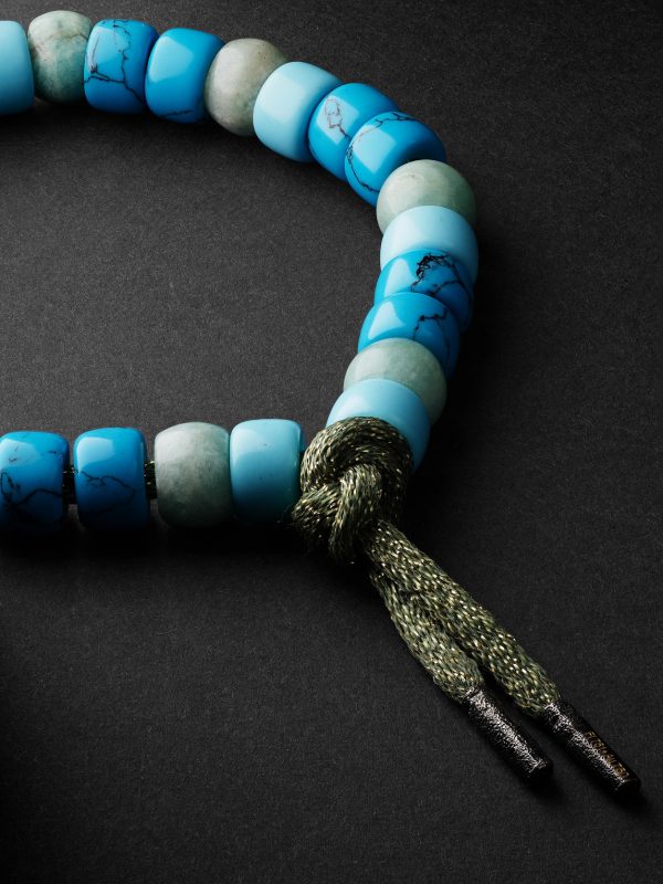 Mykonos Forte Beads Blackened Gold Multi-Stone Bracelet - BK Mykonos Forte Beads Blackened Gold Multi-Stone Bracelet - BK