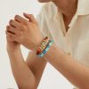 Mykonos Forte Beads Blackened Gold Multi-Stone Bracelet - FR Mykonos Forte Beads Blackened Gold Multi-Stone Bracelet - FR