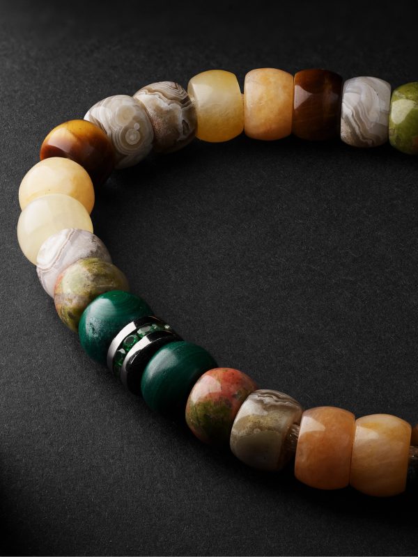 Hamptons Forte Beads Blackened Gold Multi-Stone Bracelet - CU