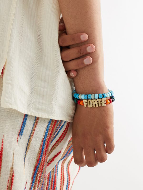 Formentera Forte Beads Gold Multi-Stone Bracelet - FR Formentera Forte Beads Gold Multi-Stone Bracelet - FR