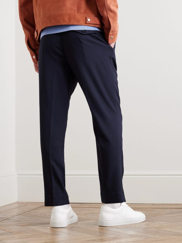 Tapered Pleated Woven Trousers - BK Tapered Pleated Woven Trousers - BK