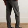Straight-Leg Checked Cotton-Blend Hopsack Drawstring Trousers - BK Straight-Leg Checked Cotton-Blend Hopsack Drawstring Trousers - BK