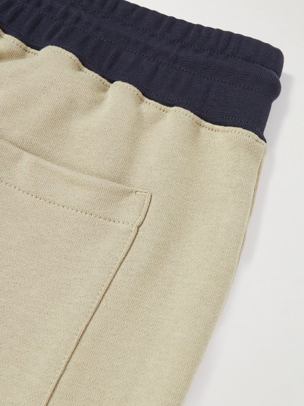 Straight-Leg Colour-Block Cotton-Jersey Drawstring Shorts - CU Straight-Leg Colour-Block Cotton-Jersey Drawstring Shorts - CU