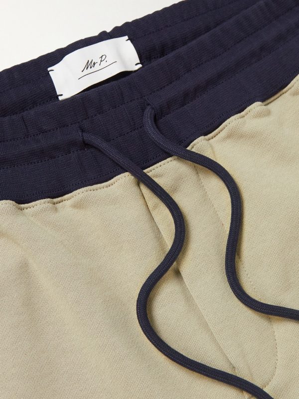 Straight-Leg Colour-Block Cotton-Jersey Drawstring Shorts - E1 Straight-Leg Colour-Block Cotton-Jersey Drawstring Shorts - E1
