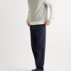 Panelled Cotton-Blend Sweatshirt - OU Panelled Cotton-Blend Sweatshirt - OU