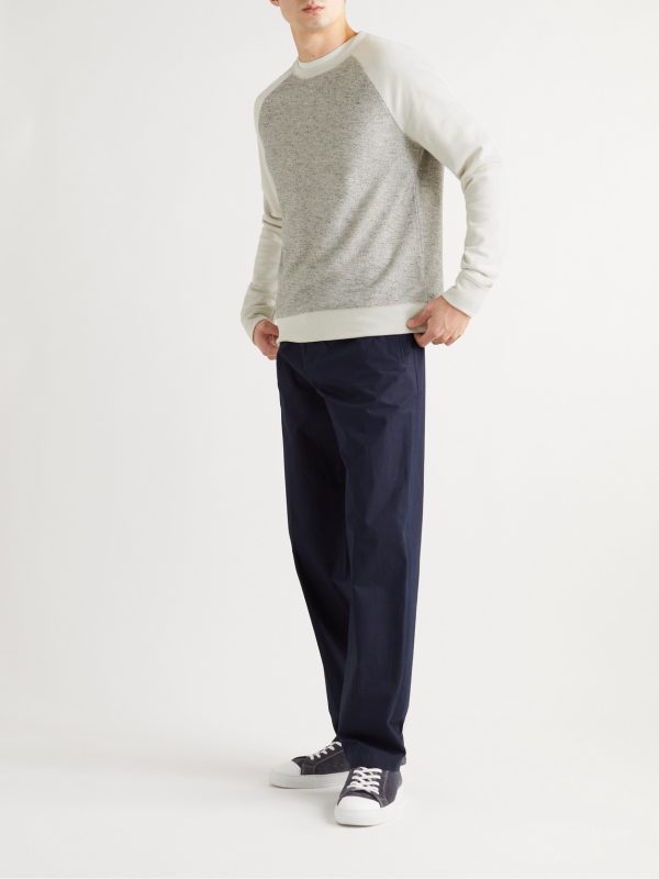 Panelled Cotton-Blend Sweatshirt - OU Panelled Cotton-Blend Sweatshirt - OU