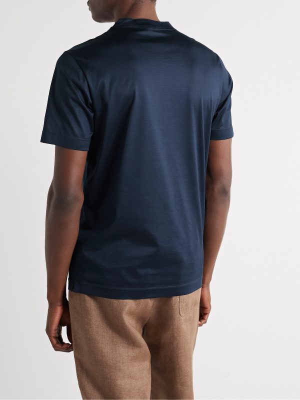 Slim-Fit Mercerised Cotton-Jersey T-Shirt - BK