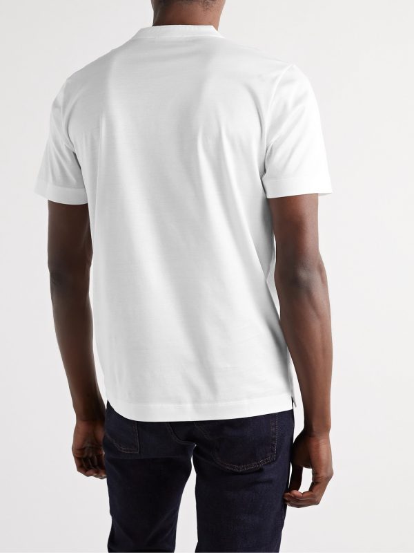 Slim-Fit Mercerised Cotton-Jersey T-Shirt - BK Slim-Fit Mercerised Cotton-Jersey T-Shirt - BK