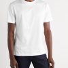 Slim-Fit Mercerised Cotton-Jersey T-Shirt - FR Slim-Fit Mercerised Cotton-Jersey T-Shirt - FR