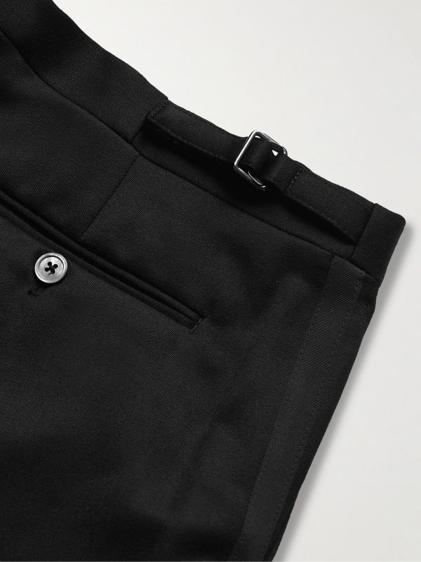Hampton Slim-Fit Grosgrain-Trimmed Wool-Twill Tuxedo Trousers - CU