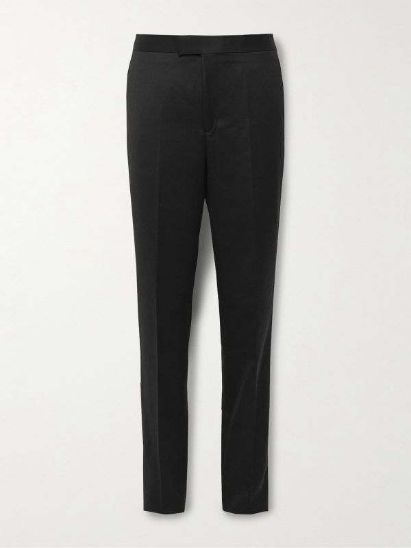 Hampton Slim-Fit Grosgrain-Trimmed Wool-Twill Tuxedo Trousers